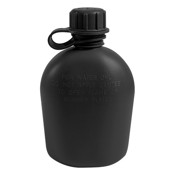 US Plastic Canteen with Cover 1 Litre Drinking Bottle outdoorflasche Black